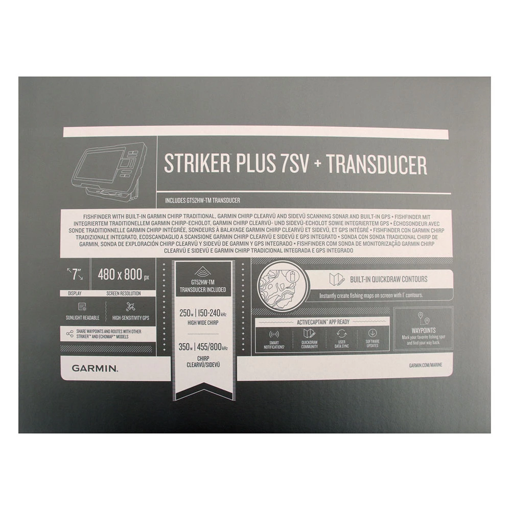 Garmin STRIKER Plus 7cv CHIRP ClearVu Fishfinder With GPS And GT20-TM Transducer 6 Garmin STRIKER Plus 7cv CHIRP ClearVu Fishfinder With GPS And GT20-TM Transducer - Image 4