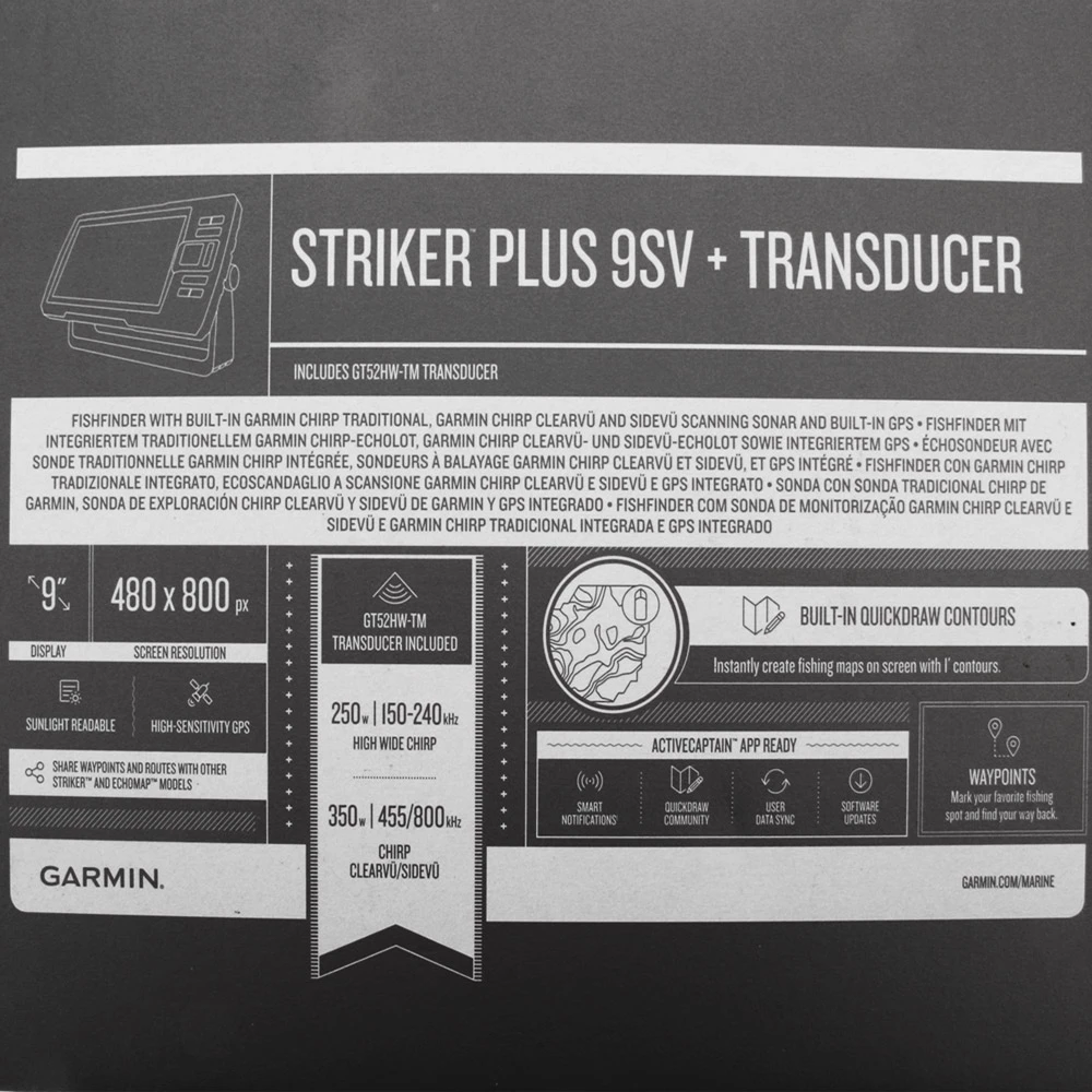 Garmin STRIKER Plus 9sv CHIRP ClearVu Fishfinder With GPS And GT52HW-TM Transducer 4 Garmin STRIKER Plus 9sv CHIRP ClearVu Fishfinder With GPS And GT52HW-TM Transducer - Image 2