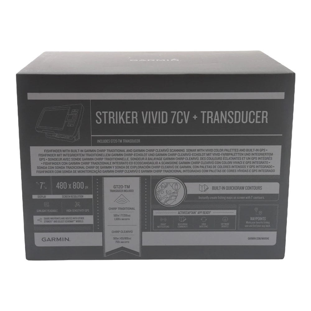 Garmin STRIKER Vivid 7cv CHIRP ClearVu Fishfinder With GT20-TM Transducer 4 Garmin STRIKER Vivid 7cv CHIRP ClearVu Fishfinder With GT20-TM Transducer - Image 2